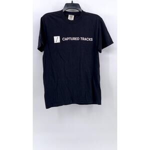 COMFORT COLORS Men's Black Logo Crewneck Casual Short Sleeve T-Shirt SZ S